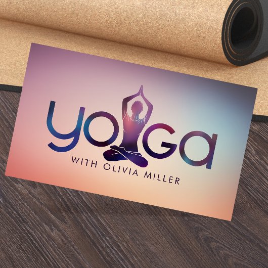 Carte De Visite Yoga Word Art - Cool Mini illustration