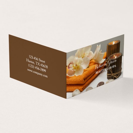 Carte De Visite Yoga Zen Aromathérapie SPA de soins de la peau Mas (Extérieur)
