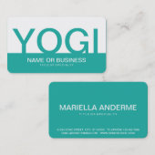 Carte De Visite YOGI audacieux (Devant / Derrière)