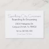 Carte De Visite Yorkshire Terrier & Pansies Peinture (Dos)