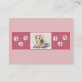 Carte De Visite Yorkshire Terrier Peinture - Cute Original Chien A (Dos)