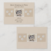 Carte De Visite Yorkshire Terrier Puppy Peinture Chien original (Devant / Derrière)