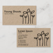 Carte De Visite Young Shoots - (Kraft) (Devant / Derrière)