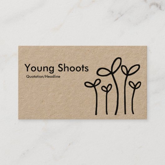 Carte De Visite Young Shoots - (Kraft) (Devant)