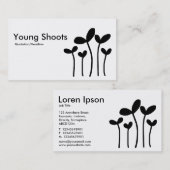 Carte De Visite Young Shoots v2 - Noir sur Blanc (Devant / Derrière)