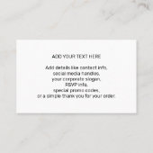 Carte De Visite Your Business Company Team Logo & QR Code and Text (Dos)