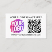Carte De Visite Your Business Company Team Logo & QR Code and Text (Devant)
