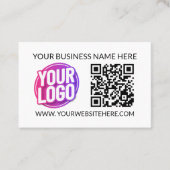 Carte De Visite Your Business Company Team Logo & QR Code & Text (Devant)