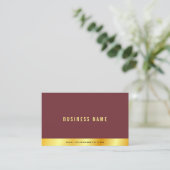 Carte De Visite Your Custom Text Elegant Gold Professional Luxe (Debout devant)