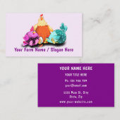 Carte De Visite Your Happy Chicken Funny Business Cards Example (Devant / Derrière)