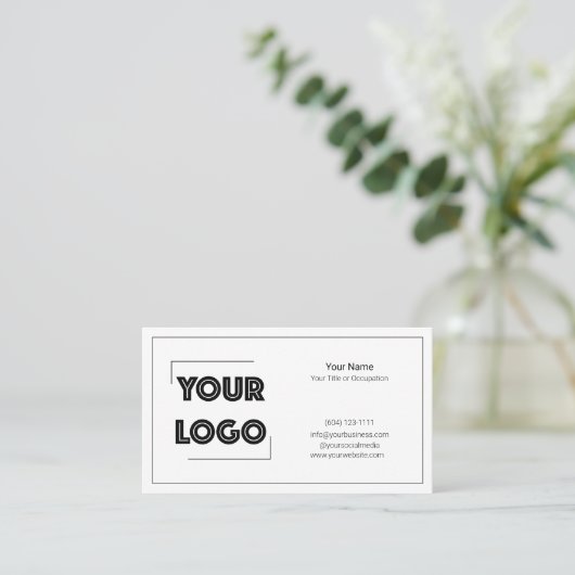 Carte De Visite Your Logo Custom QR Code Marketing (Debout devant)
