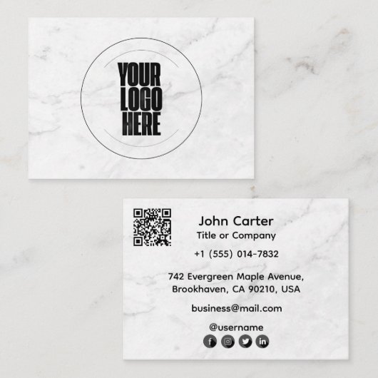 Carte De Visite Your Logo Here Custom (Devant / Derrière)
