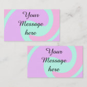 Carte De Visite Your message here add text name monogram pink past (Devant / Derrière)