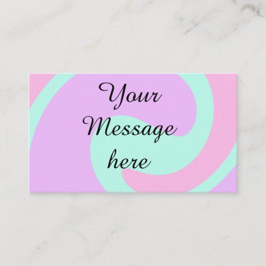 Carte De Visite Your message here add text name monogram pink past (Devant)
