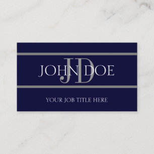 Carte De Visite YourJobTitle barre la marine