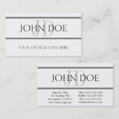 Carte De Visite YourJobTitle barre W/W Horiz (Devant / Derrière)