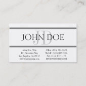 Carte De Visite YourJobTitle barre W/W Horiz (Dos)