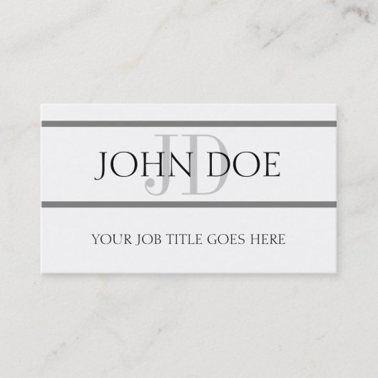 Carte De Visite YourJobTitle barre W/W Horiz (Devant)