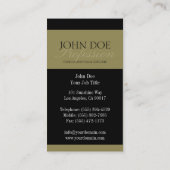 Carte De Visite YourJobTitle ! Manuscrit antique d'or (Dos)