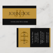 Carte De Visite YourJobTitle Stripes Gold (Devant / Derrière)