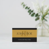 Carte De Visite YourJobTitle Stripes Gold (Debout devant)