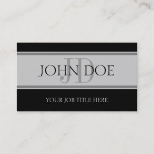 Carte De Visite YourJobTitle Stripes Silver