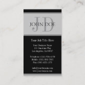 Carte De Visite YourJobTitle Stripes Silver (Dos)