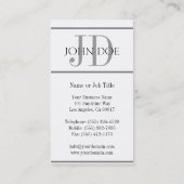 Carte De Visite YourJobTitle W/W vertical (Dos)