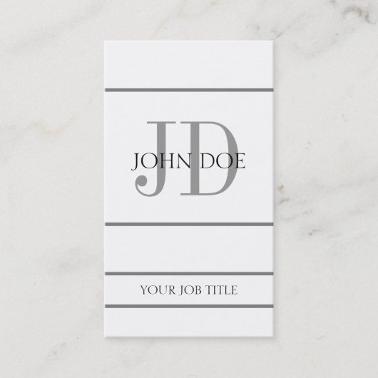 Carte De Visite YourJobTitle W/W vertical (Devant)