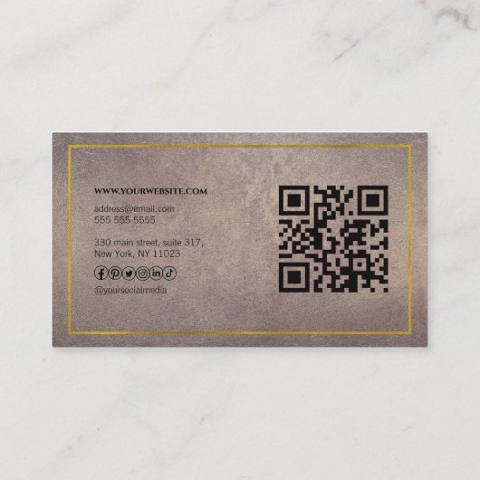 Carte De Visite YOUTUBE Channel Advertisement QR Code Photo (Dos)