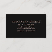 Carte De Visite Youtube Channel Chic Rose Gold (Dos)