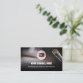 Carte De Visite Youtube Channel Chic Rose Gold (Debout devant)