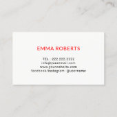 Carte De Visite Youtube Channel Custom Photo Youtuber (Dos)