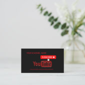 Carte De Visite Youtube Channel, Youtuber (Debout devant)