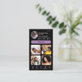 Carte De Visite YouTube Lilac Influencer Vlogger Creator QR Code (Debout devant)