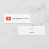 carte de visite youtube tendance (Devant / Derrière)