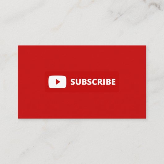 Carte De Visite Youtube Youtuber S'abonner (Devant)