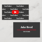 Carte De Visite Youtube Youtuber Social Media Bloger Vloger (Devant / Derrière)