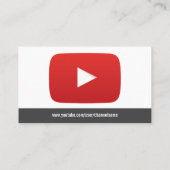Carte De Visite YouTuber moderne | Chaîne YouTube (Dos)