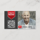 Carte De Visite YouTuber moderne | Chaîne YouTube (Devant)
