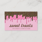 Carte De Visite Yummy rose Cupcake Ice Ice Cream Driams (Devant)