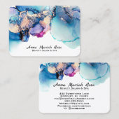 Carte De Visite *~* Yummy Turquoise Turquoise AP29 Bold Or Doré (Devant / Derrière)