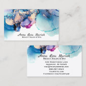 Carte De Visite *~* Yummy Turquoise Turquoise Gold AP29 Gilded Bol (Devant / Derrière)