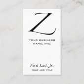 Carte De Visite Z - Zapfino (Devant)