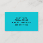 Carte de visite Zag blanc (Dos)