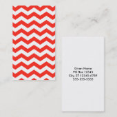 Carte De Visite Zag rouge et blanc (Devant / Derrière)