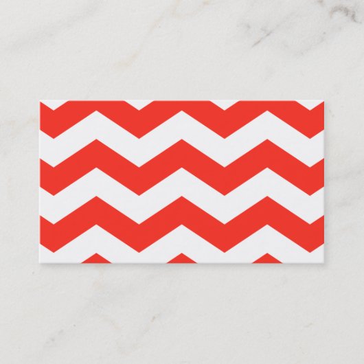 Carte De Visite Zags Zig rouge et blanc (Devant)