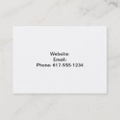 Carte De Visite Zantedeschia rose sur le blanc (Dos)