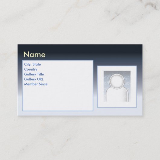 Carte De Visite Zazzle foncé - affaires (Devant)