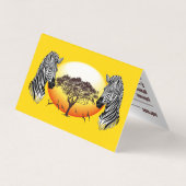 Carte De Visite Zebra African Savanna Wild Animal (Dos)